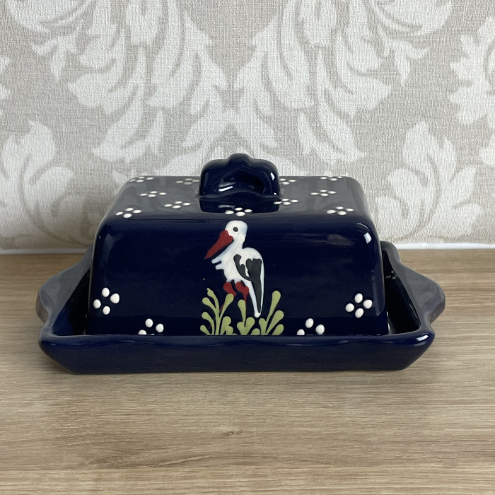 Butter dish Blue Stork