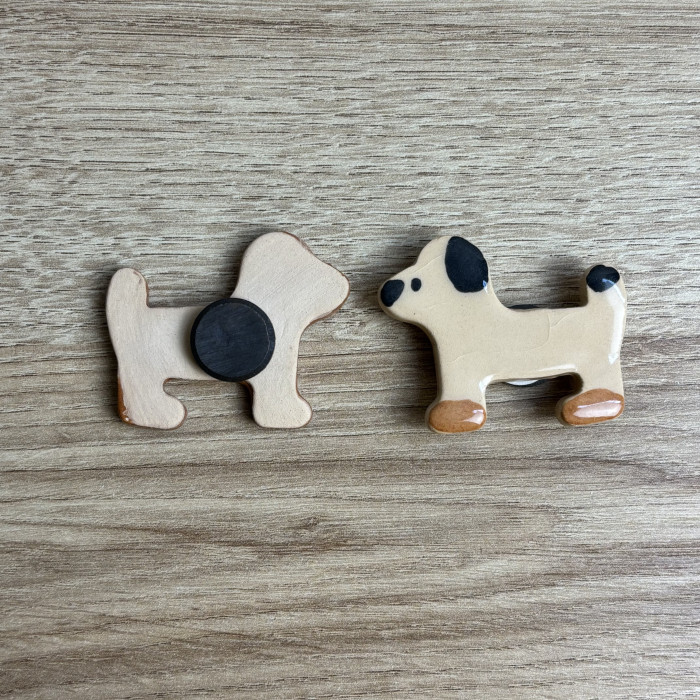 Magnet chien beagle crème