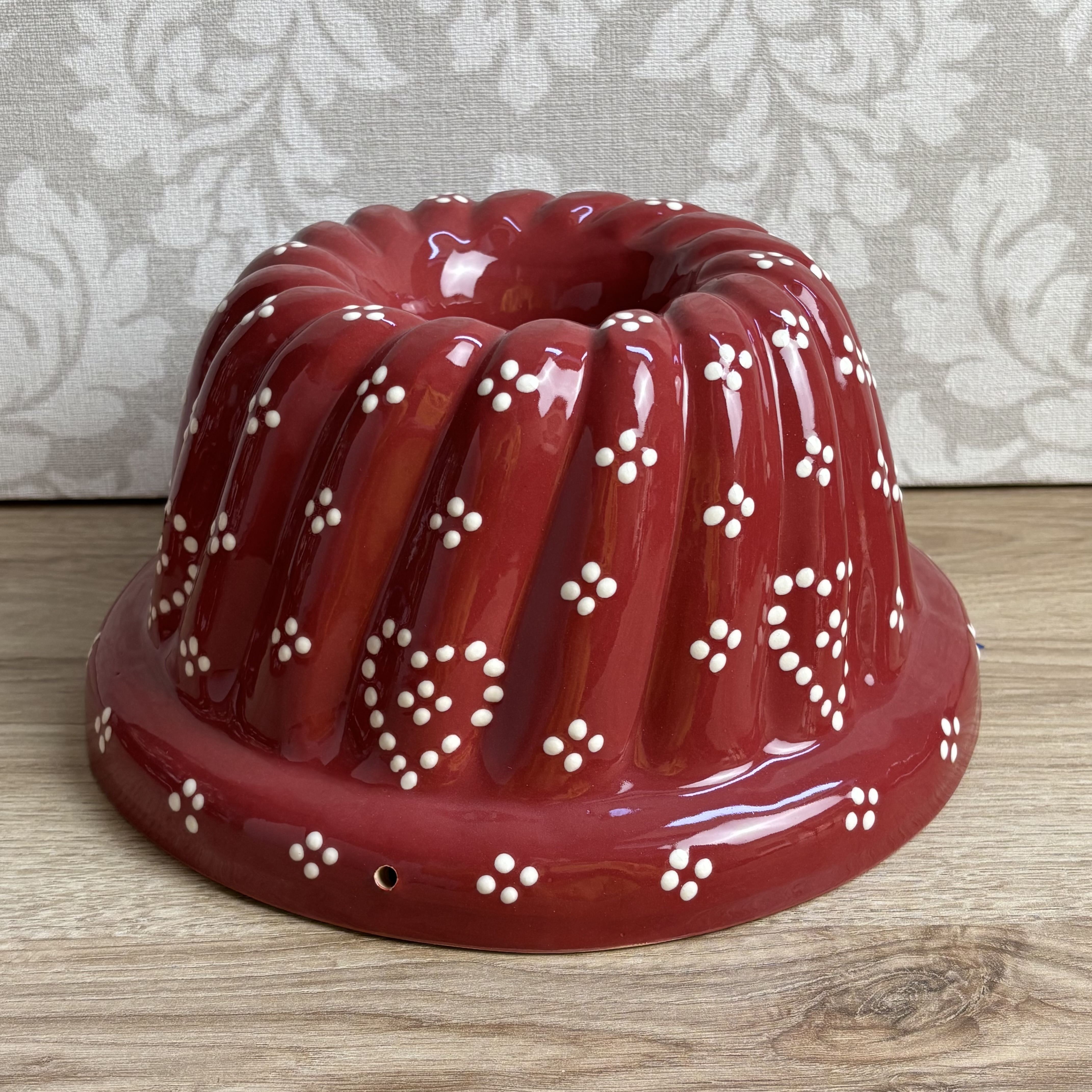 Moule à Kougelhopf rouge coeur 24 cm