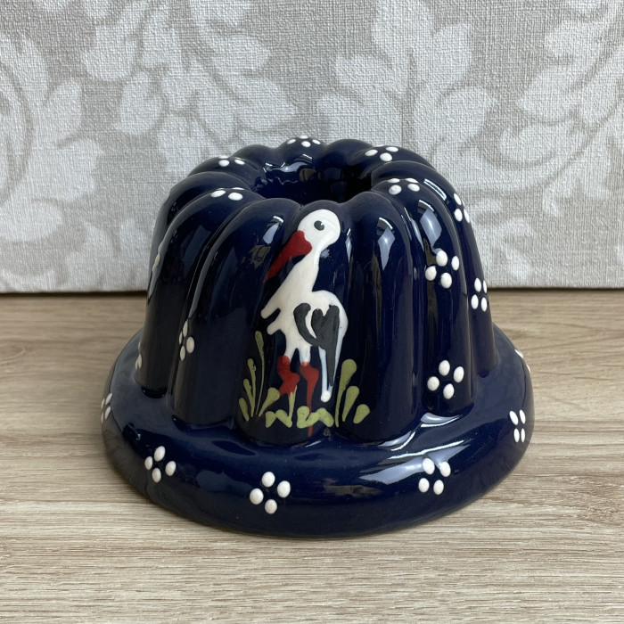 Petit moule à Kougelhopf bleu cigogne 13 cm