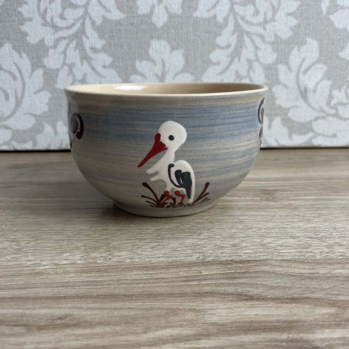 Tasse bleu clair cigogne