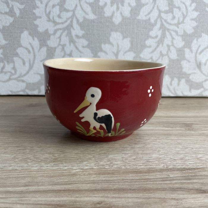 Tasse rouge cigogne